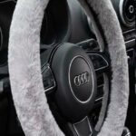 Gri Peluş Direksiyon Kılıfı